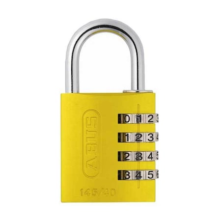 Abus Abus: 145/40 C Aluminum Yellow 4-Dial Resettable ABS-14541